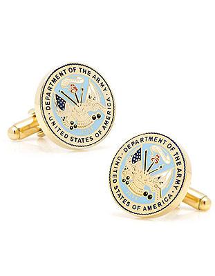 U.S. Armed Forces Emblem Gold Plated Cufflinks - Polished Enamel - PD-USAR-GL_aaffd01a-63ff-4325-a888-15da17cc0c10