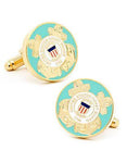 U.S. Coast Guard Emblem Gold Plated Cufflinks - Polished Enamel - PD-USCG-GL_03558c73-82a2-4675-a2d5-2b1ed9b7f51e