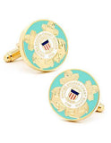 U.S. Coast Guard Emblem Gold Plated Cufflinks - Polished Enamel - PD-USCG-GL_03558c73-82a2-4675-a2d5-2b1ed9b7f51e