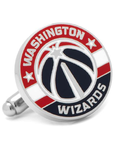 Washington Wizards Cufflinks - Bullet Back Closure - Red White & Blue - NBA - PD-WIZ2-SL_4d6c489c-a104-44fa-8a08-5aed0313b962