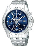 Pulsar Mens Chronograph - Blue Dial - Silver-Tone - Luminous Hands and Markers - PF8397_523f28d7-df89-4b81-99e3-faf3cea6a278