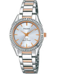 Pulsar Ladies Crystal Dress Watch - Silver-Tone Dial - Two-Tone Design - PH8129X_68f24c1c-a151-4b84-983e-4a4a33dc08cc