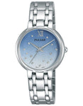 Pulsar Womens Crystal Stars Night Out Watch - Blue Degrade Dial - Stainless - PH8301