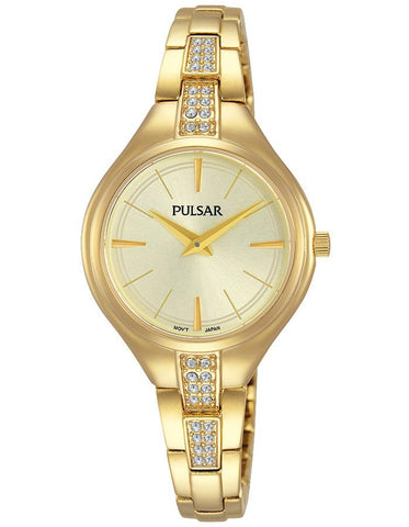 Pulsar Womens Swarovski Crystal Easy Style Watch - Gold-Tone - Champagne Dial - PM2242_4a4c5127-facb-4c7e-b3ec-df9fb4e7990a