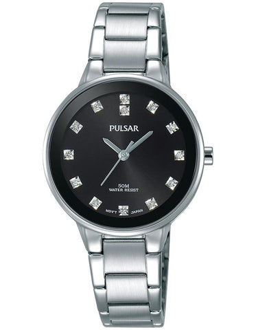 Pulsar Womens Easy Style Crystal Marker Watch - Stainless Steel - Bracelet - PRS677_d6618854-564b-4188-b6ea-47d478566382