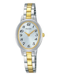 Pulsar Womens Dress Watch - Two-Tone - Silver/White Dial - Bracelet - 30m - PRW031X