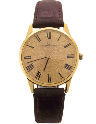 Pre-Owned Universal-Geneve Mechanical -18K Yellow Gold - Tapestry Dial - Leather - PVU264-199_50eb22cb-9a83-4673-8b5c-6f09e0d54c59