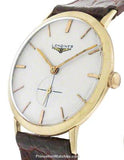 Longines Mens Pre-Owned Dress Watch - 14K Yellow Gold Case - Circa 1960s - PVU371-412A_8446690a-89b8-435d-bd1e-bf58fe3ab95e