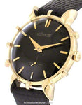 Pre-Owned Le Coultre Mens 14k Gold Watch - Fancy Bezel & Lugs - Black Dial - PVU411-8823A