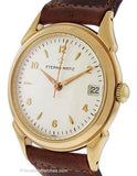 Pre-Owned Eterna-Matic Dress Watch - 18K Gold Case - White Dial - Strap - Date - PVU442-279A_cb0cdcc8-cd82-4569-94f8-4e4493bafff2