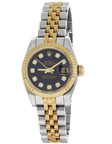 Pre-Owned Rolex Ladies Diamond Dial - Stainless & 18k Gold - Dark Blue Dial - PVU449-7699_1b5e6616-87c3-4765-a3ea-1ae6d99838a5