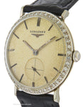 Pre-Owned Vintage Mens Longines Watch -  Circa 60s - 18K - Diamond Bezel - PVU454-467A