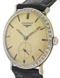 Pre-Owned Vintage Mens Longines Watch -  Circa 60s - 18K - Diamond Bezel - PVU454-467A