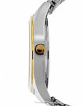 Pulsar Mens Expansion Band - Stainless & Gold Tone - Black Face - PXH428C