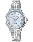 Pulsar Womens Dress Solar Watch - Stainless Steel - MOP Dial - 30m - PY5005_61b47a5a-d06f-492b-a5b6-9d8ea3cab435