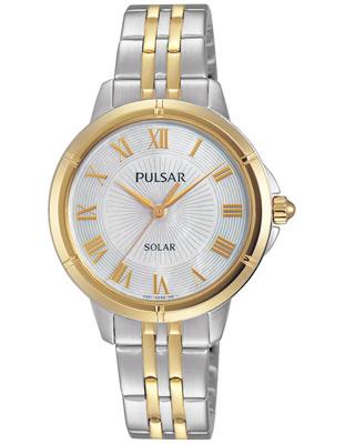 Pulsar Womens Dress Solar Watch - Two-Tone - Mother of Pearl Dial - 30m - PY5006_93614267-3031-4367-8e90-0fb2dc0af687