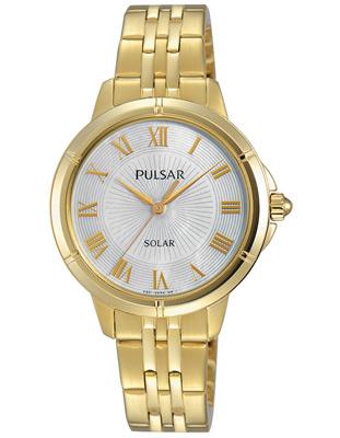 Pulsar Womens Dress Solar Watch - Gold-Tone - Mother of Pearl Dial - 30m - PY5008_c75e6bbf-821c-484d-b17a-81e384577585