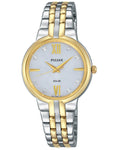 Pulsar Womens Solar Dress Watch - Two-Tone - Crystal - Silver-Tone Dial - 30m - PY5024_2dccae4d-fec5-469b-b185-db3185065ac4