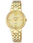 Pulsar Womens Solar Dress Watch - Gold-Tone Case & Bracelet - Crystals - 30m - PY5026_efdde00e-2a39-4844-93df-864d4415303d