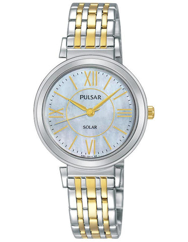 Pulsar Womens Easy Style Watch - Mother of Pearl Dial - Two-Tone Bracelet - PY5029