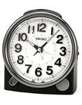 Seiko Ultimate Alarm Clock - Black Case - Light Sensor - Snooze - QHE143JLH