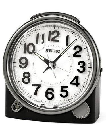 Seiko Ultimate Alarm Clock - Black Case - Light Sensor - Snooze - QHE143JLH