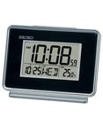 Seiko Digital Bedside Alarm Clock - Dual Alarms - Day/Date - Thermometer - Light - QHL068KLH