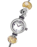 Reflection Beads Sterling Silver Watch with Mom Heart & Italian Glass Bead Set - QRSWA1SET-55