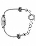 Reflection Beads Sterling Silver Watch Bead Bracelet - White Mother of Pearl - QRSWA1SETA