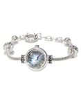 Reflection Beads Sterling Silver Watch Bead Bracelet - White Mother of Pearl - QRSWA1SETB