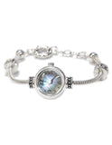 Reflection Beads Sterling Silver Watch Bead Bracelet - White Mother of Pearl - QRSWA1SETB