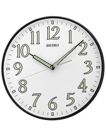 Seiko Wall Clock - Black Metallic Case with Quiet Sweep Second Hand - QXA521KLH_abcbd752-57ad-413c-8f88-5e3db270e1b8