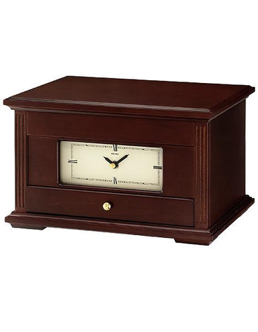 Seiko Jewelry Box Clock - Dark Brown - Mirror - QXG141BLH