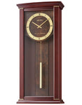 Seiko Pendulum Chiming Wall Clock - Brass & Burlwood Accents - Dark Brown - QXH067BLH_9ad2cd10-5fa4-4f83-94e0-6f027f9a8c90