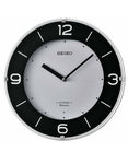 Seiko Musical Wall Clock - Silver Tone & Black - 18 Melodies - 12.5in Diameter - QXM358SLH