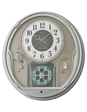 Seiko Melodies in Motion Pendulum Clock - Silver-Tone Metallic Case -18 Melodies - QXM375SRH_19e55aa3-85bd-4358-ba88-f8226589912d