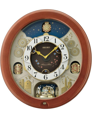 Seiko Melodies in Motion Pendulum Clock - Brown Wooden Case - 18 Melodies - QXM376BRH_0cb7997a-f760-4089-8c18-610bf01af5f4