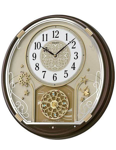 Seiko Melodies in Motion Heavenly Stars Wall Clock with Swarovski Crystals - QXM470BRH