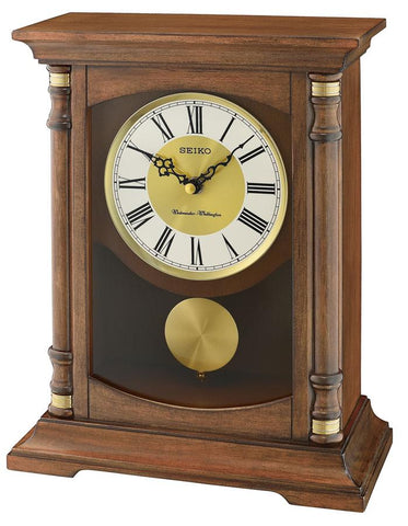 Seiko Traditional Classics Pendulum Mantle Clock - Brown Wooden Case - QXQ034BLH_897d0fa2-e1c9-4ec1-9cee-5543eaac660d