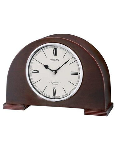 Seiko Rounded Desk or Table Clock - 12 Melodies & Chime - Dark Wooden Case - QXW239BLH_ef0b5388-977b-4af7-9d45-e7f42addb14c