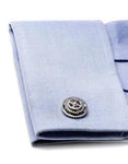 Ox & Bull Sterling Silver Cyclist Cufflinks - Bicycle Gears - Round Back - RR-152A_3bf6dc97-da62-40c8-baf3-4ab57d34b9f3