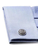 Ox & Bull Sterling Silver Cyclist Cufflinks - Bicycle Gears - Round Back - RR-152A_3bf6dc97-da62-40c8-baf3-4ab57d34b9f3