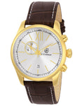 S.Coifman Mens Chronograph - Gold-Tone - White Dial - Brown Leather Strap - SC0372_a018e3e4-98de-4118-975b-7aceea18b39a