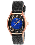 S.Coifman Womens Tonneau Watch - Dark Blue Mother of Pearl - Woven Leather - SC0385