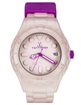 ToyWatch ToyFloat Baby Pink - Purple Accents - XL EXTRALIGHT Case & Strap - Date - SF12BP