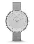 Skagen Womens Gitte Watch - Stainless Steel Mesh Band - Silver-Tone Dial - SKW2140_962590df-3493-437f-a512-6610d91db835