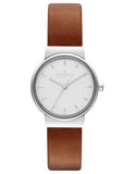 Skagen Womens Ancher Crystal Watch - Brown Leather Strap - Stainless Steel - SKW2192_a99c11bb-a001-400f-8082-db6725f6cb56