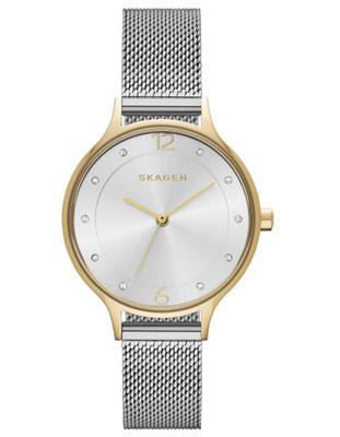 Skagen Womens Anita Crystal Watch - Stainless Steel Mesh Band - Two-Tone - SKW2340_88add54f-0b24-4f5a-b2fa-ddb30b1fe963