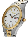 Seiko Solar Mens Watch - White Dial - Two-Tone - 10 Month Power Reserve - SNE032A_ded67c4a-c886-4303-84f8-d3a85e10ca93