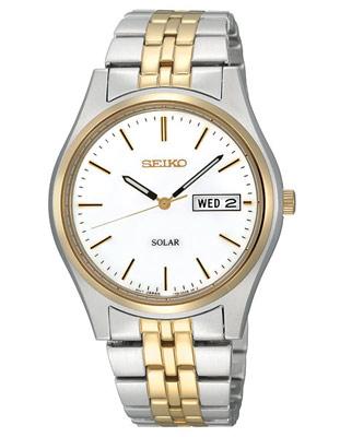 Seiko Solar Mens Watch - White Dial - Two-Tone - 10 Month Power Reserve - SNE032_0ad21ca4-0afe-43b7-a404-a614f4bf4d2b